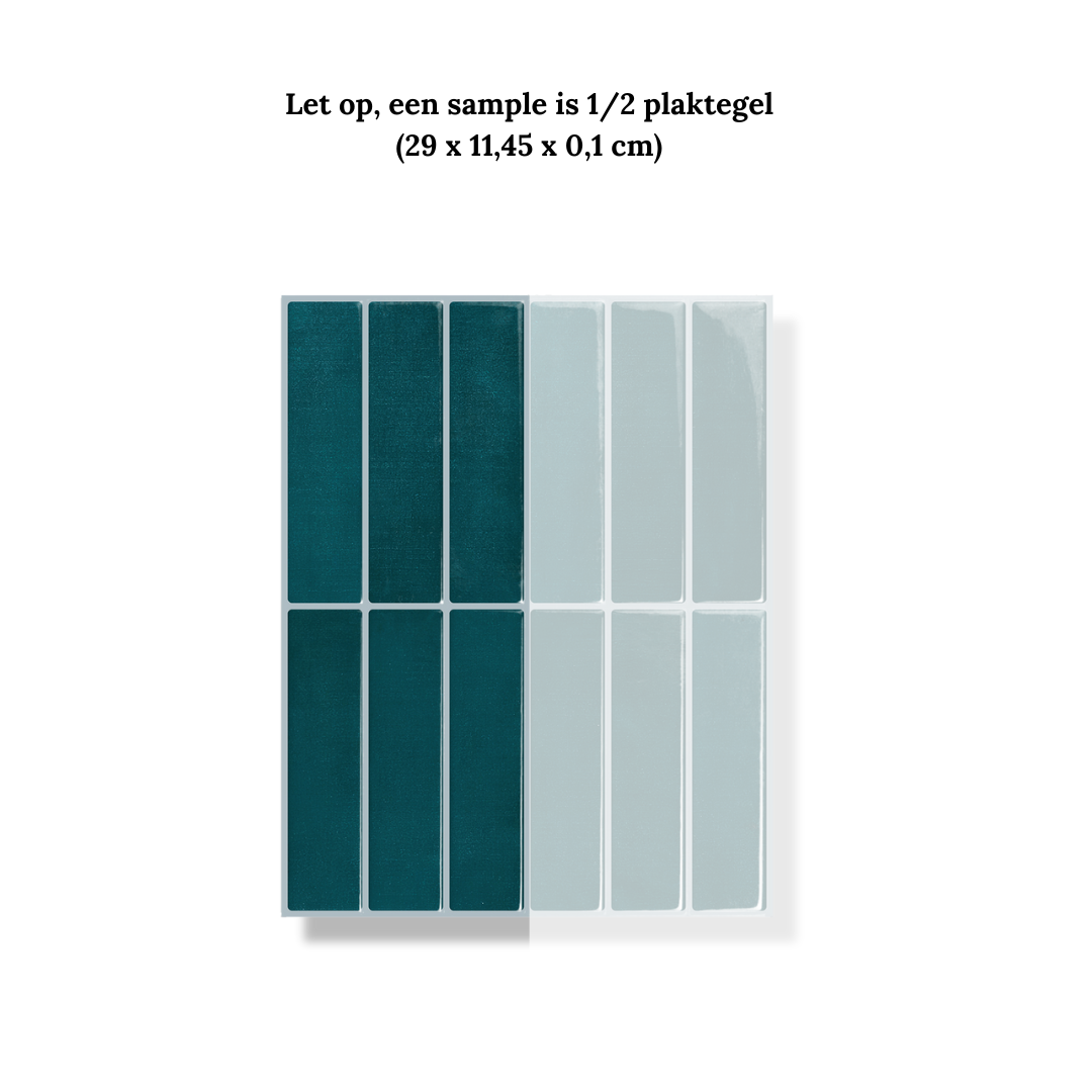Plaktegel Dark green langwerpig 1mm