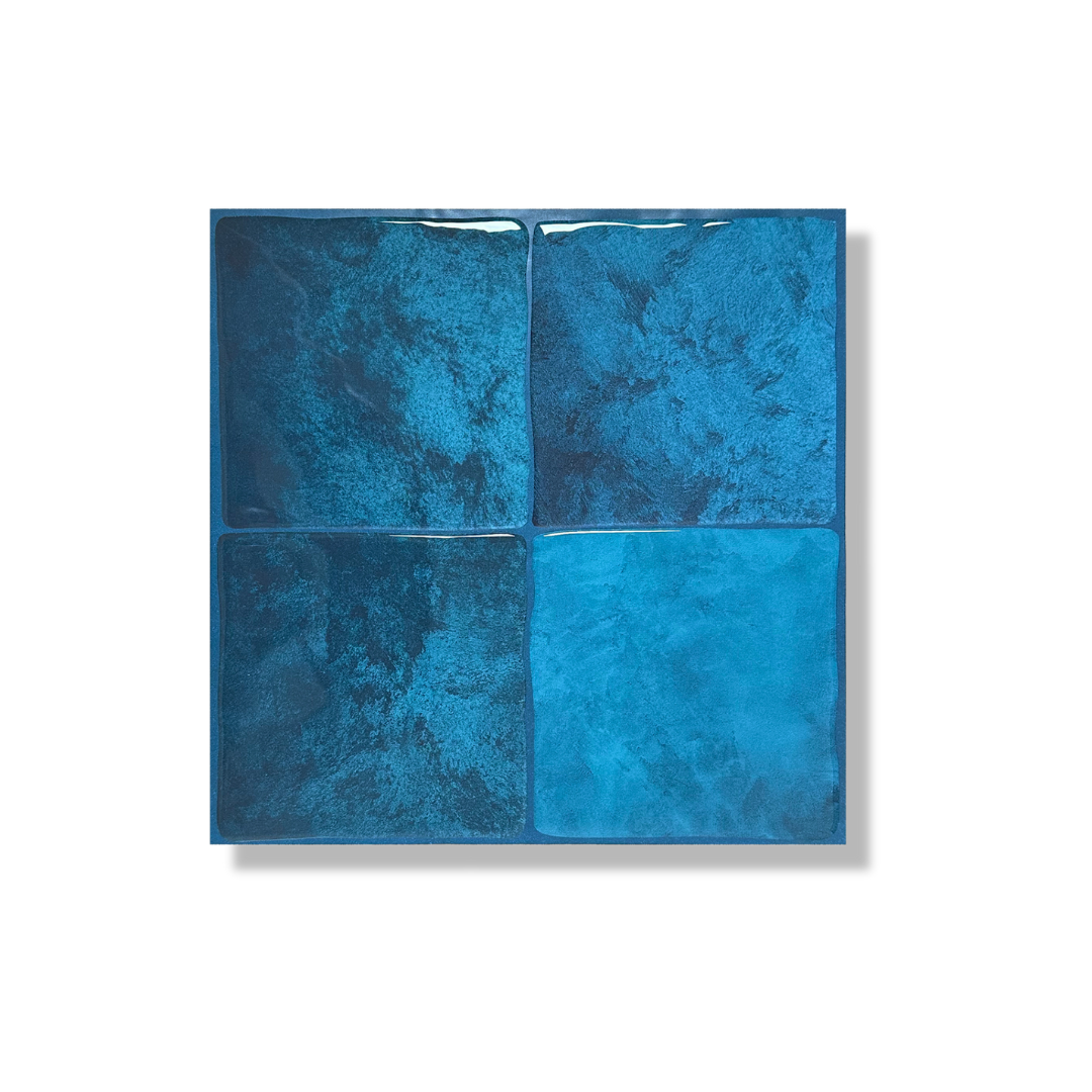 Plaktegel Deep blue vierkant 1mm