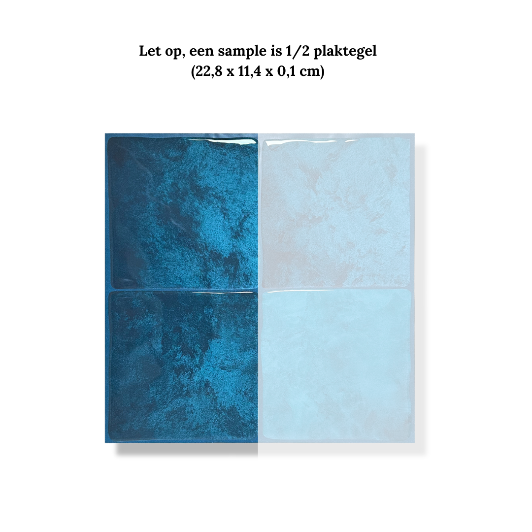 Plaktegel Deep blue vierkant 1mm