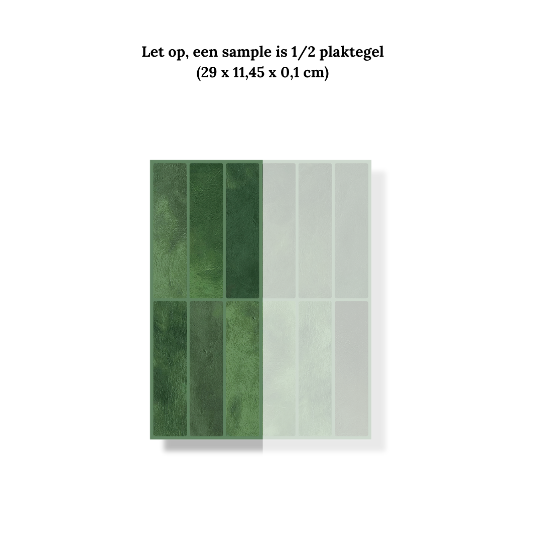 Plaktegel Mossy green langwerpig 1mm