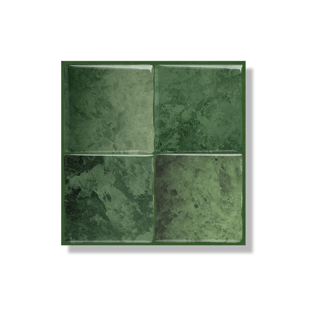 Plaktegels Mossy green vierkant 1mm