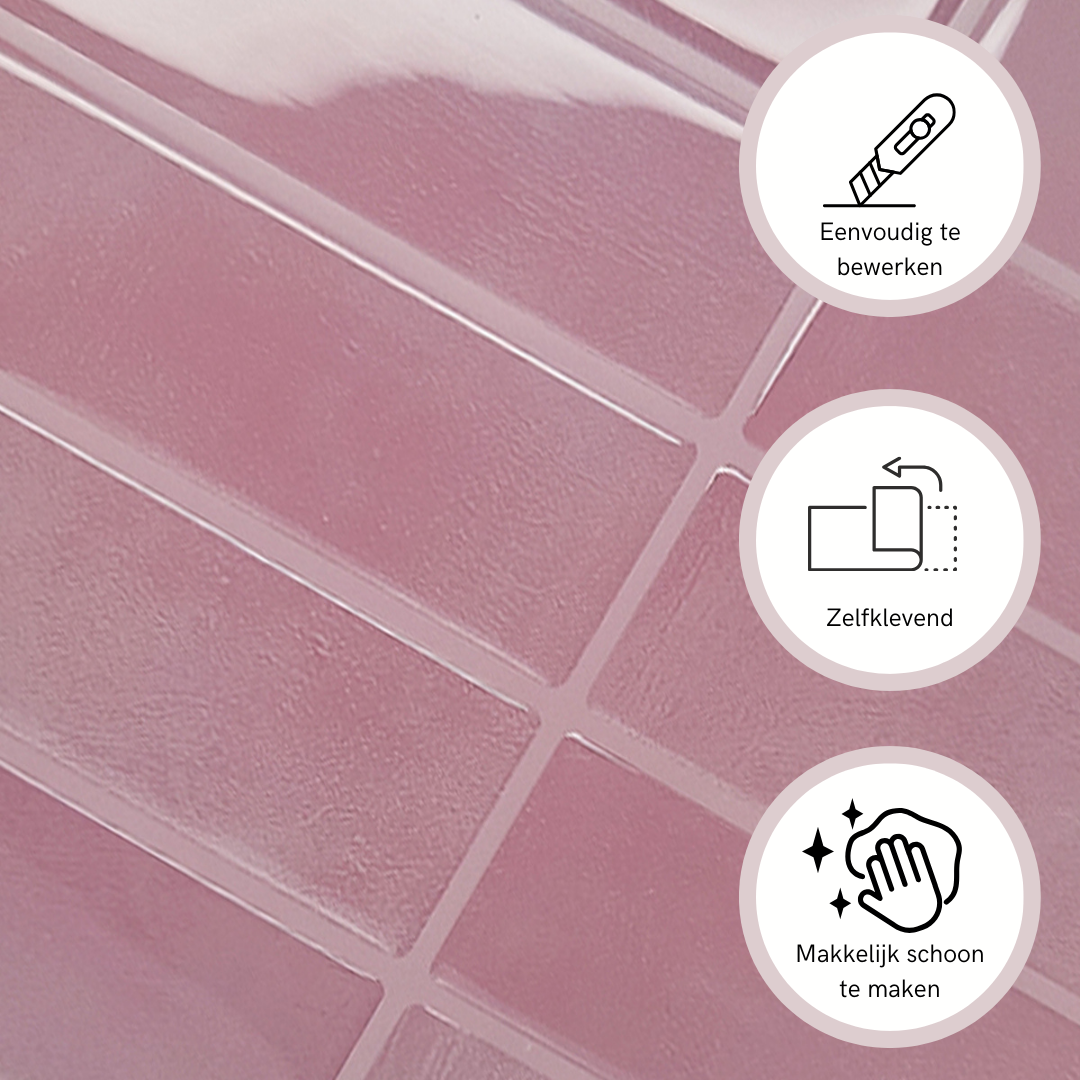 Adhesive tile Rose bliss oblong 1mm