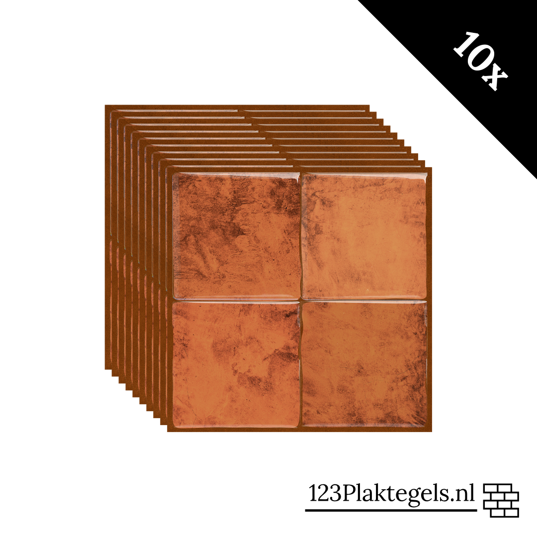 Plaktegel Sweet cognac vierkant 1mm