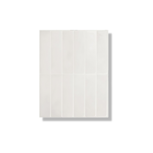 Plaktegel Basic white langwerpig 1mm