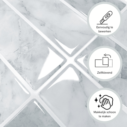 Plaktegel Marble ice langwerpig 1mm