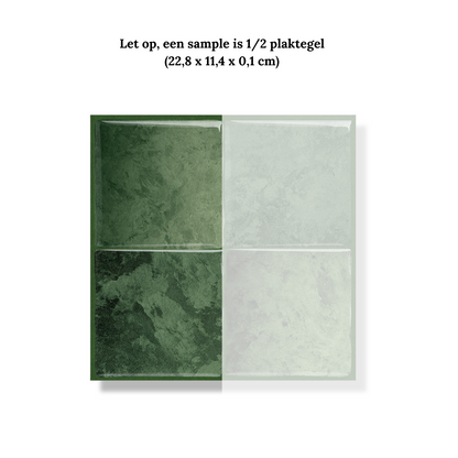 Plaktegels Mossy green vierkant 1mm