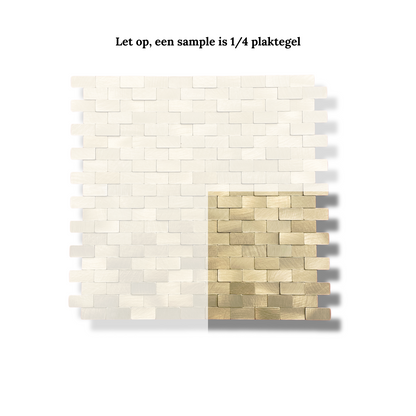 Mozaïek plaktegel geborsteld goud 3d metro