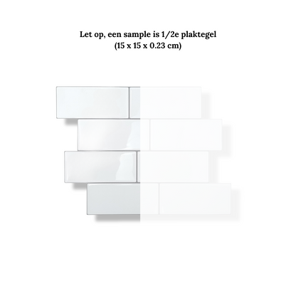 Plaktegels wand panelen zelfklevende tegelsBasic white sample