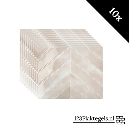 Plaktegel Rose glow chevron 1mm