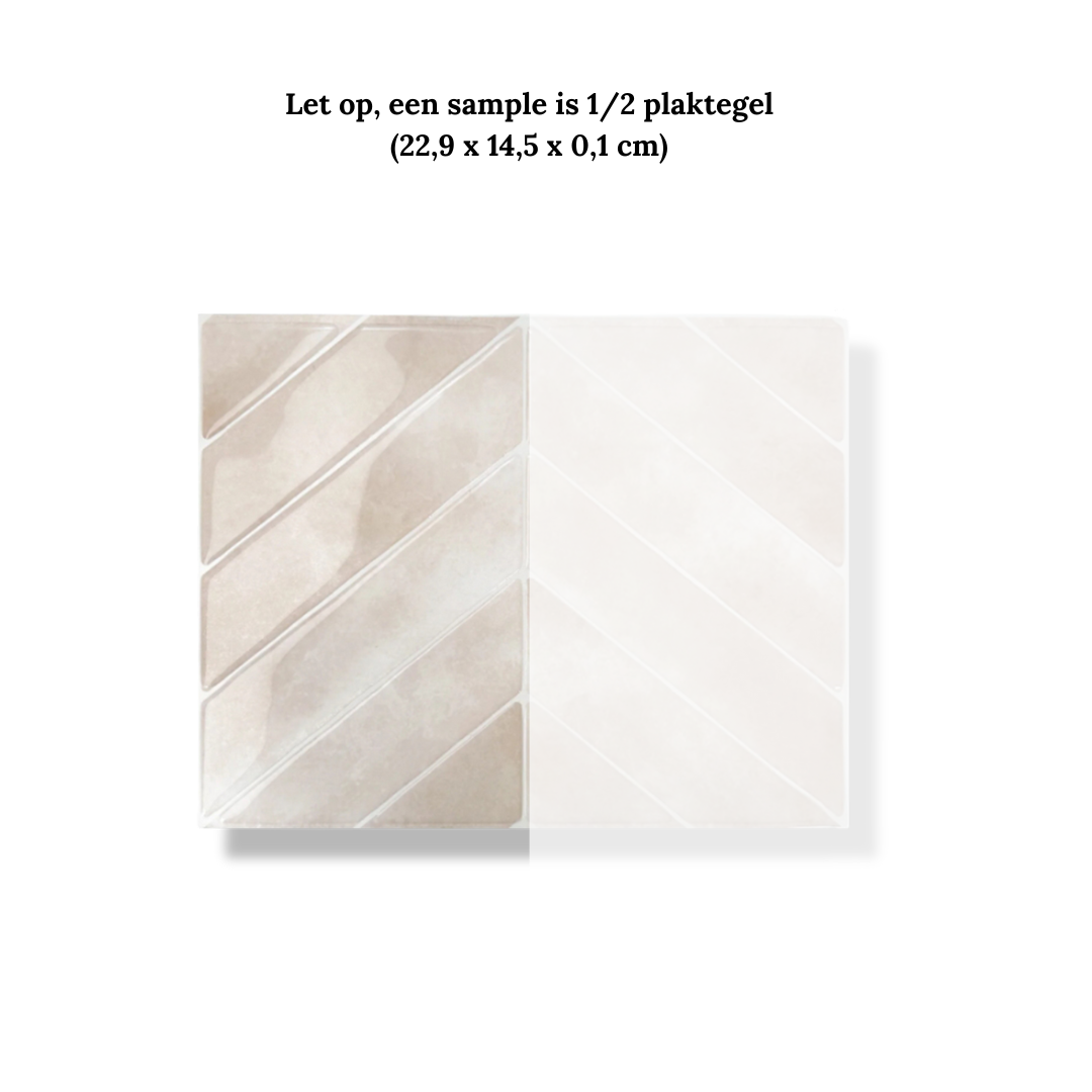Plaktegel Rose glow chevron 1mm
